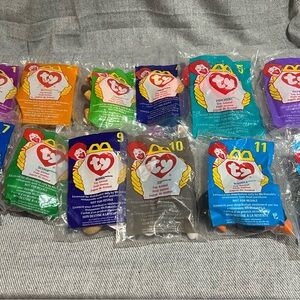 New Sealed 1998 TY Beanie Babies McDonald's Happy Meal Toys Set of 12